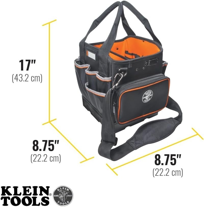 Klein Tools 5541610-14 Tool Bag with Shoulder Strap 40 Pockets for Tool Storage