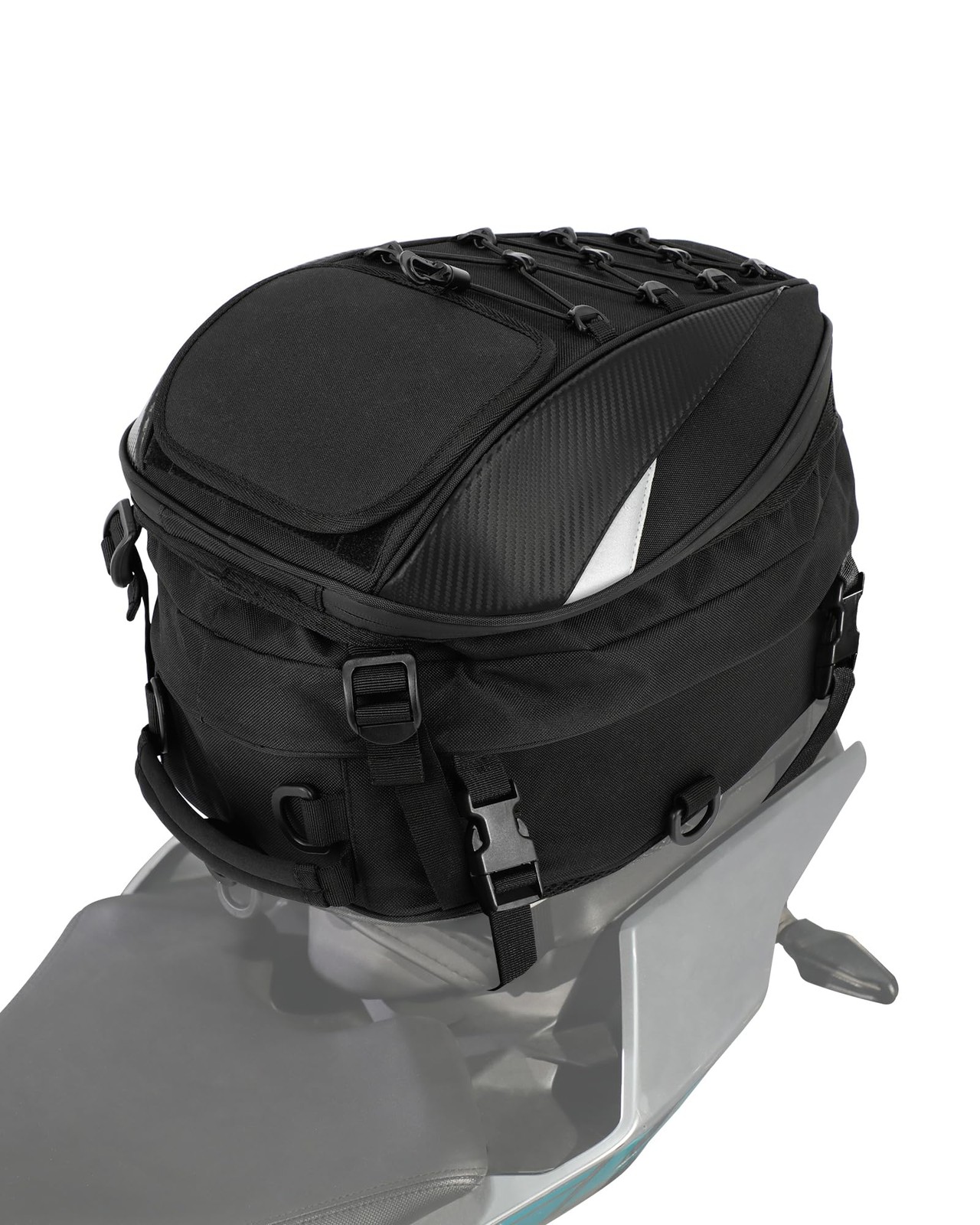 Motorcycle Tail Bag 22-38L Dual Use Seat Helmet Bag Backpack Universal for Mo…
