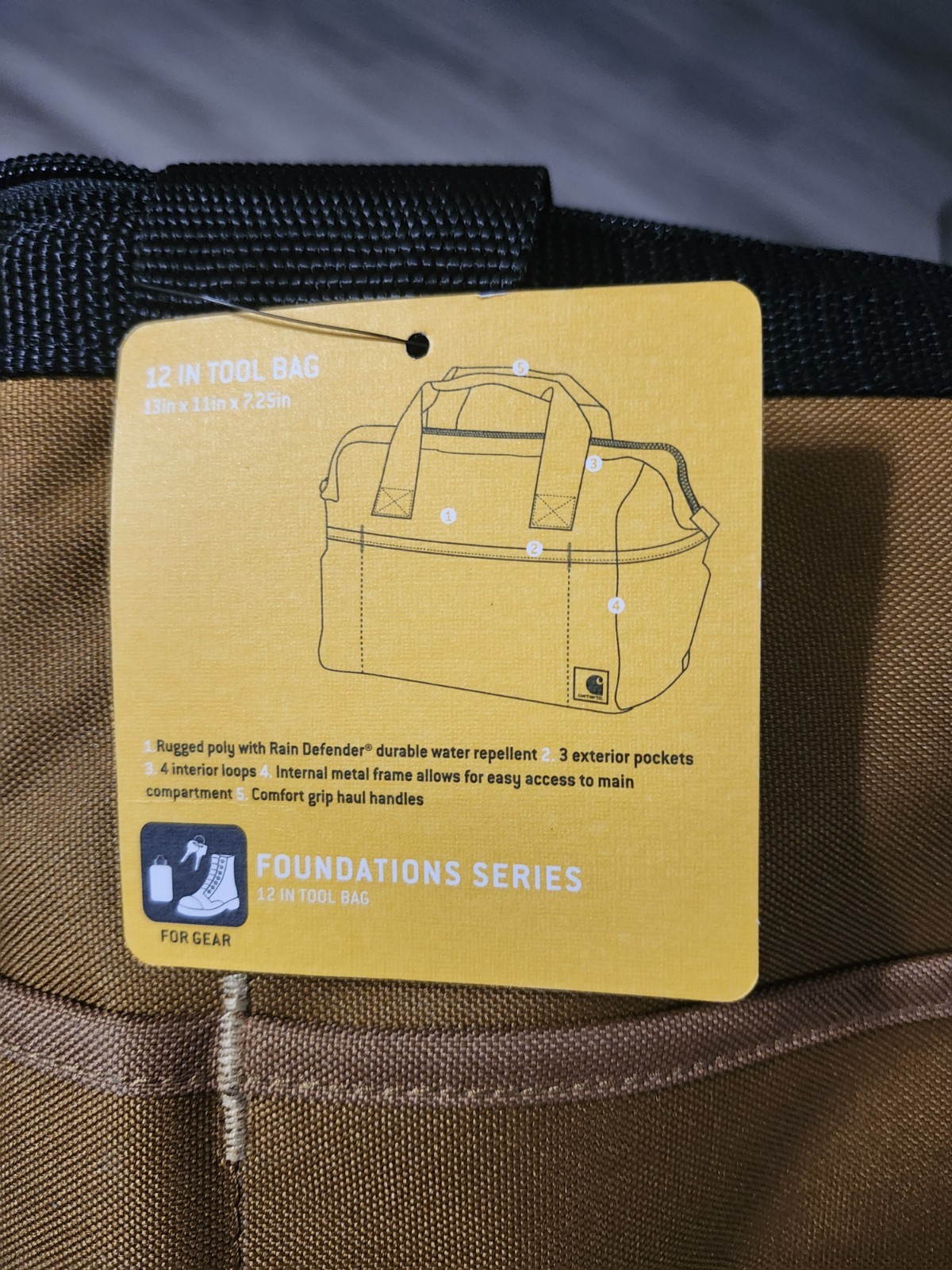 Carhartt Foundations Series 12 In. Tool Bag – Carhartt Brown – NEW w/ Tags