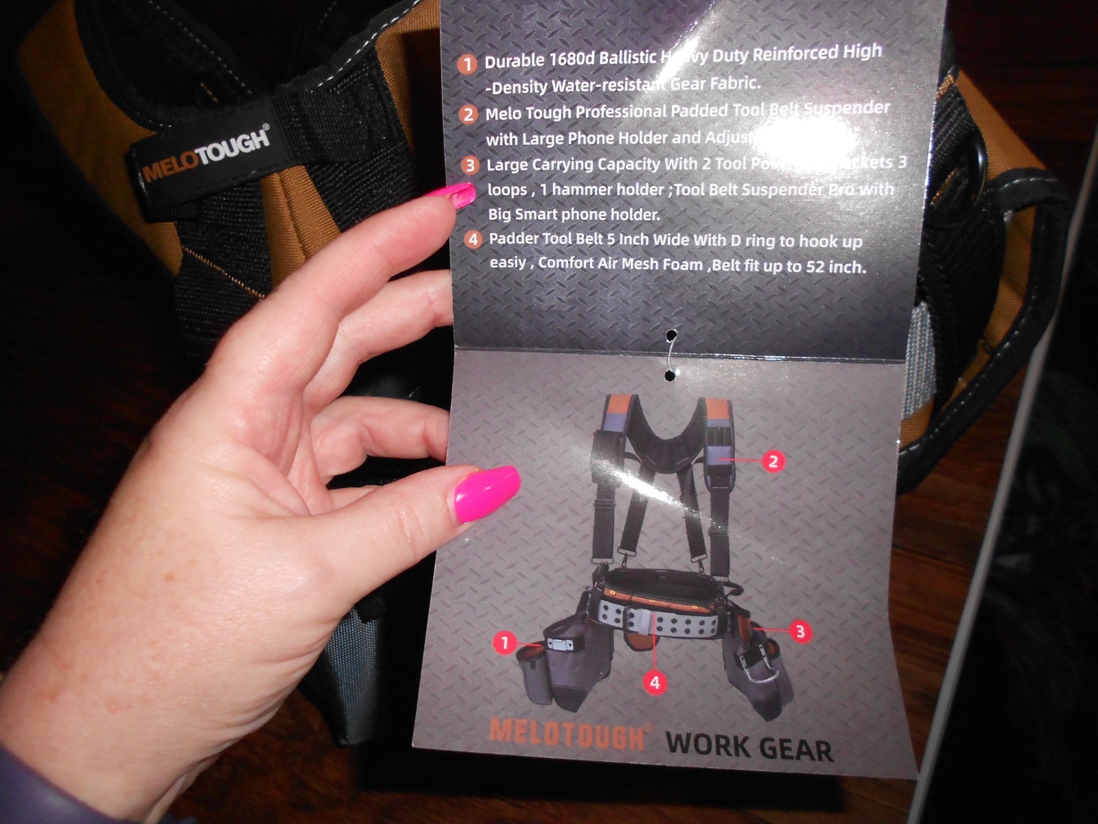 NEW with tags Melotough work tool pouch professional carpenters 28 pocket apron