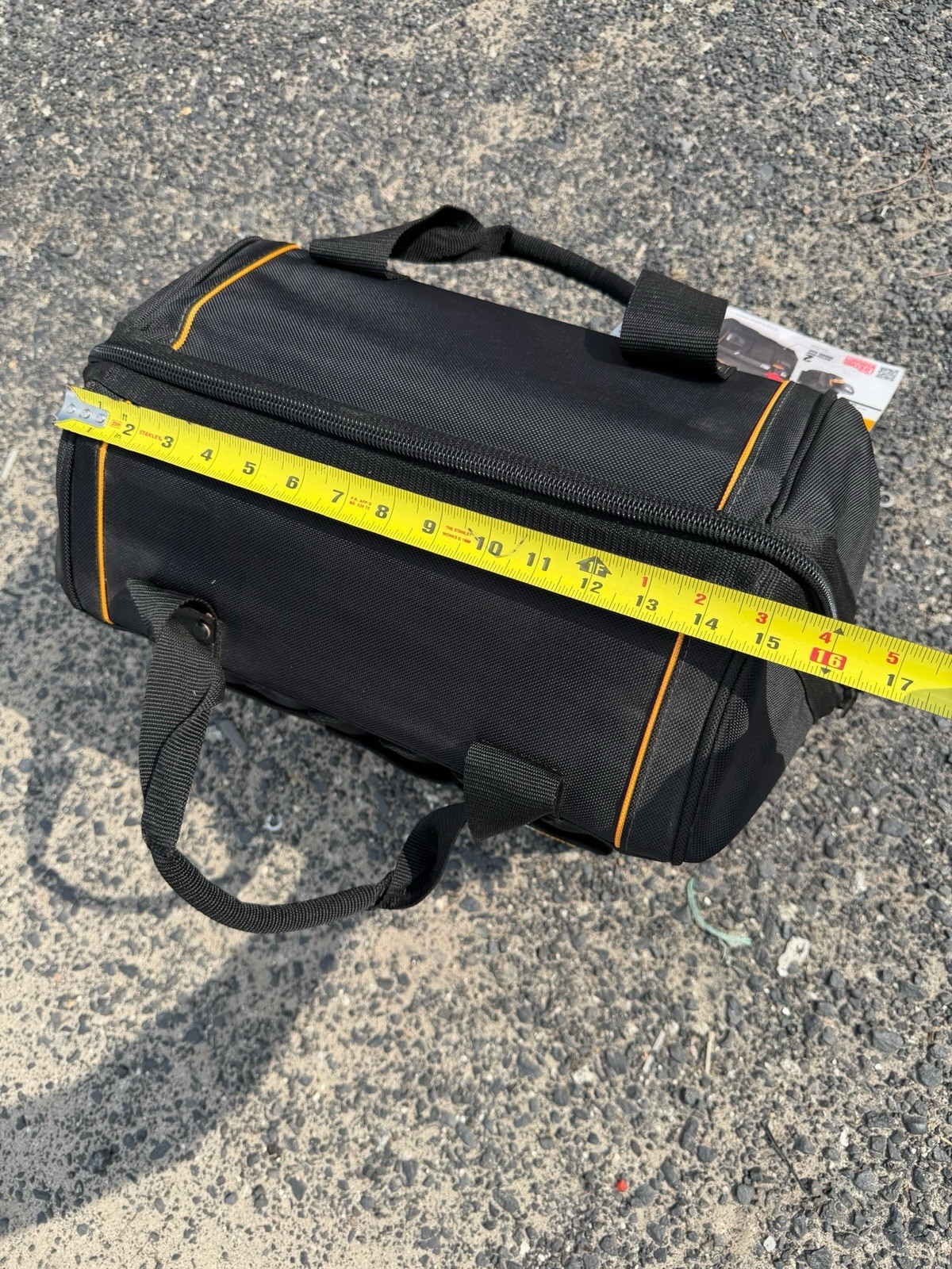 ToughBuilt L Massive Mouth Black Waterproof Storage Clip Pouches Tool Bag NEW
