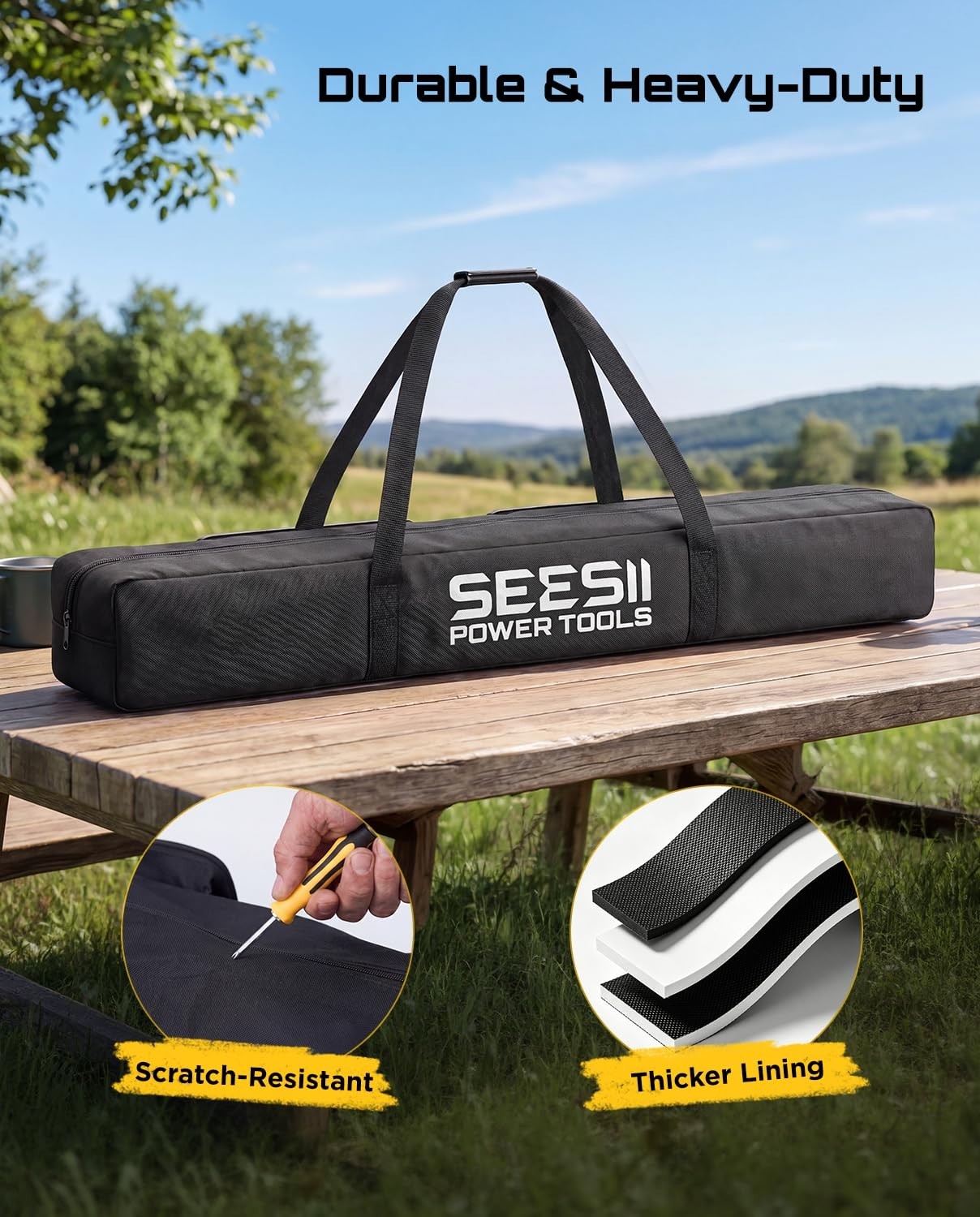 Universal 55-Inch Tool Storage Bag for Pole Saws, Hedge Trimmers & Pruners – Wat