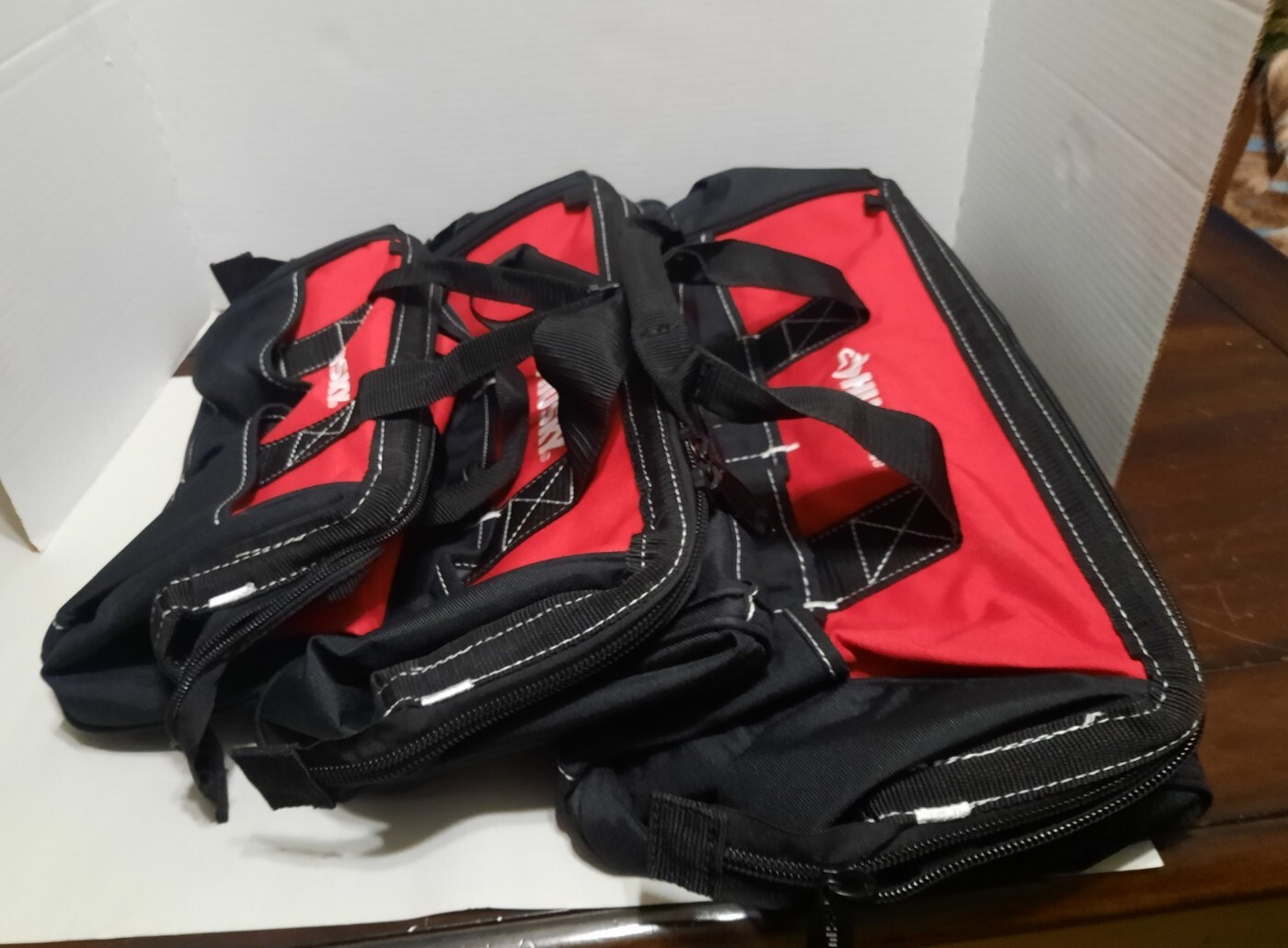 Husky 18 In., 15 In. and 12 In. Tool Bag Storage Organizer Box Combo NWOT