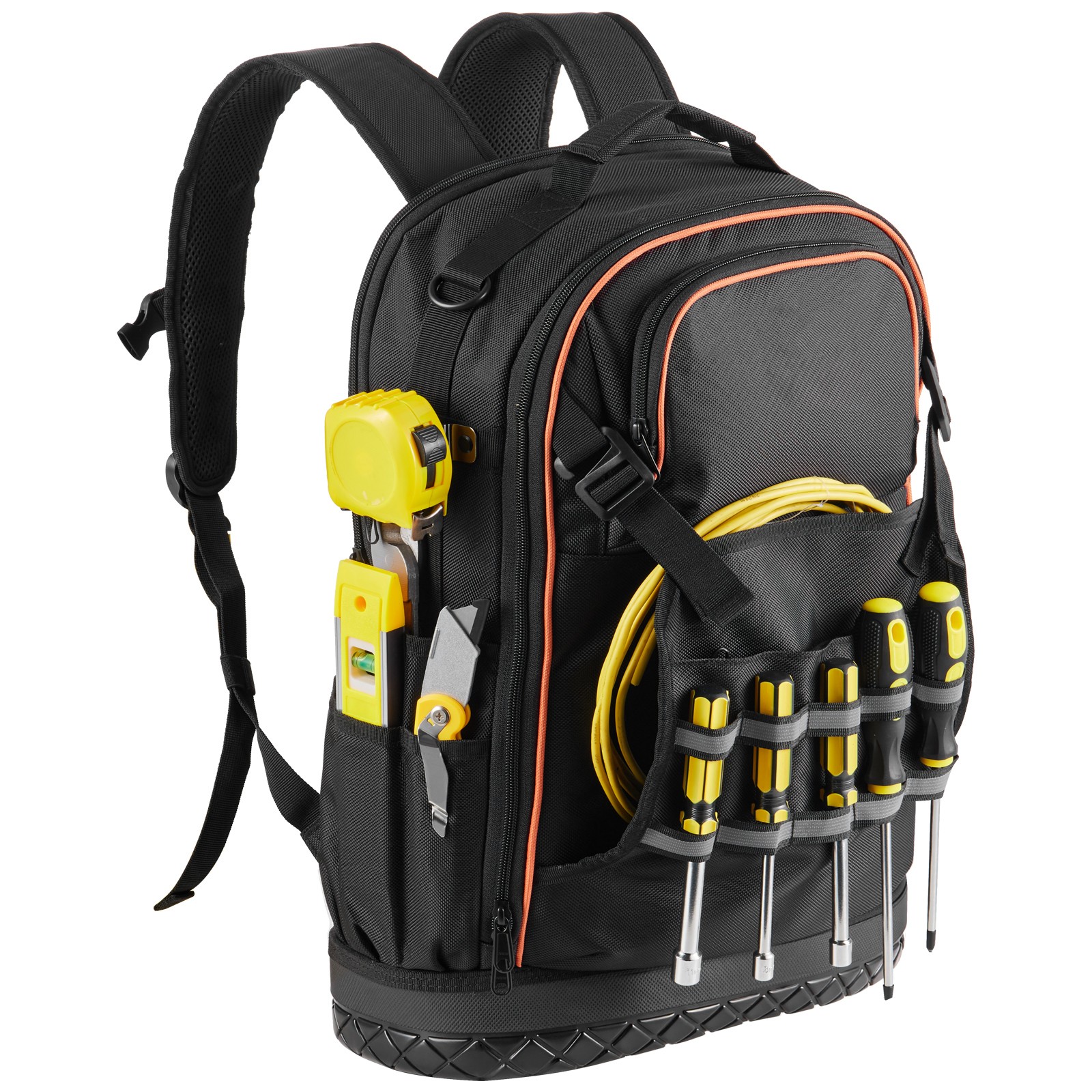 Uimoso Durable Tool Backpack with 65 Pockets for Jobsite Use