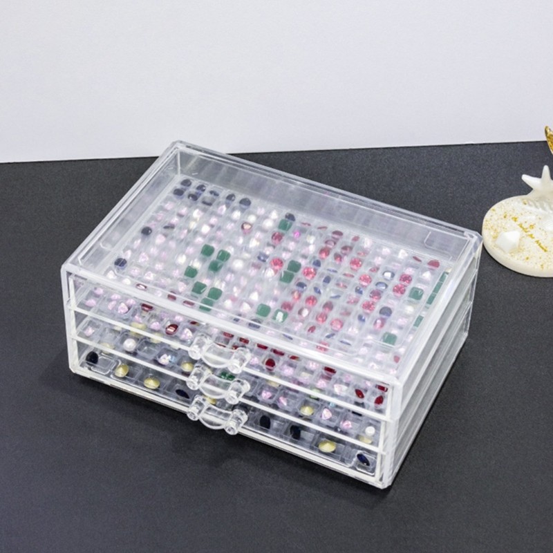 Transparent Storage Case Compartment Box 471 Slots for Crafting and Art Supplies