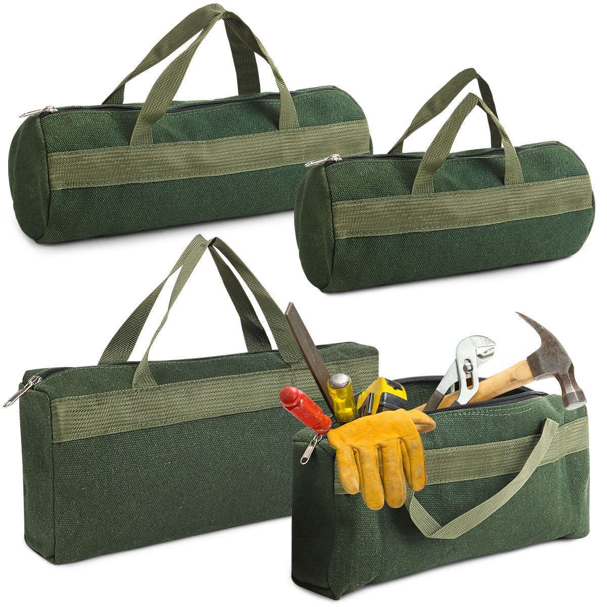 Electrician Portable Tool Bag Soft Canvas Storage Organizer Bag Case with Zipper