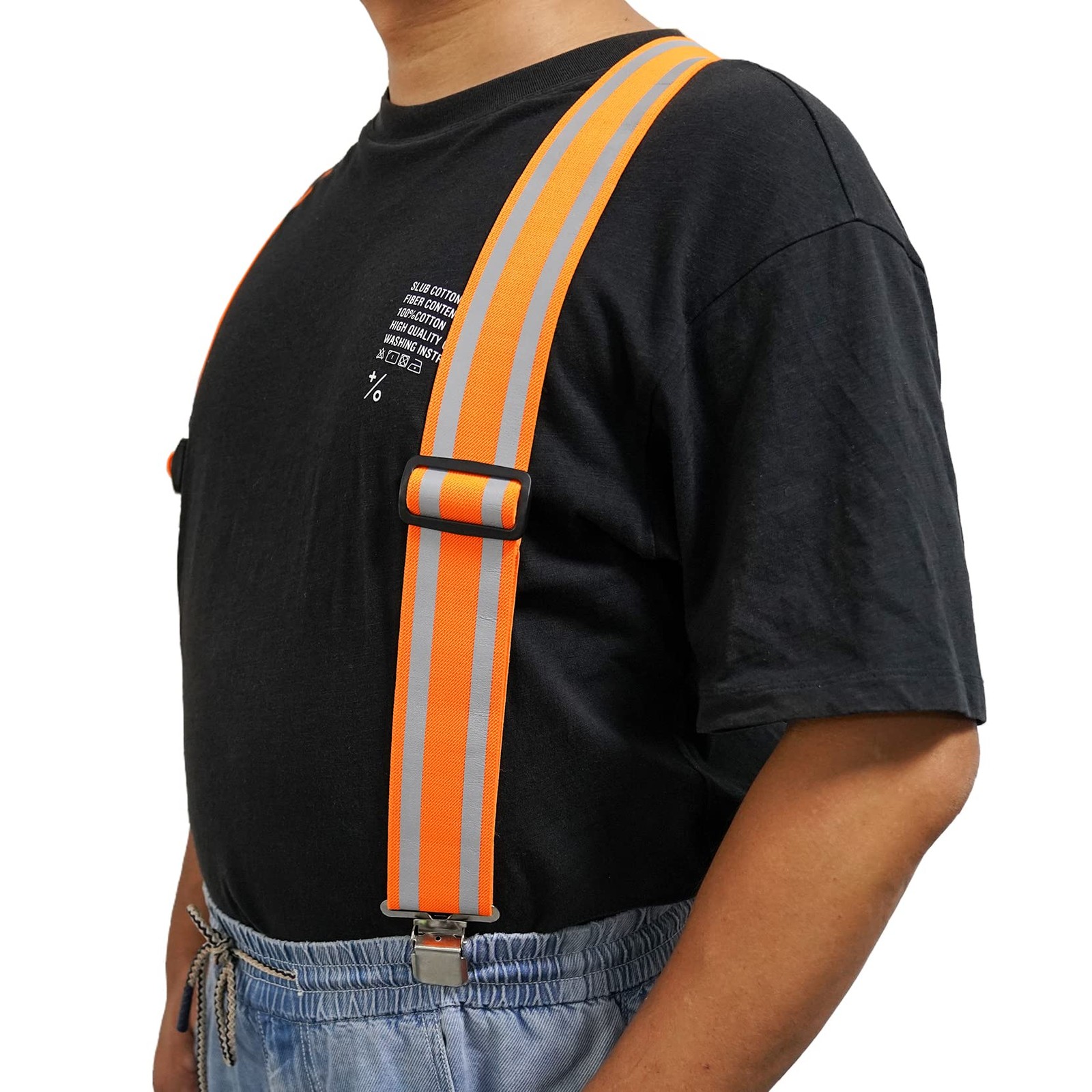 KUNN Safety Reflective Suspender High Visibility One Size, A001-orange