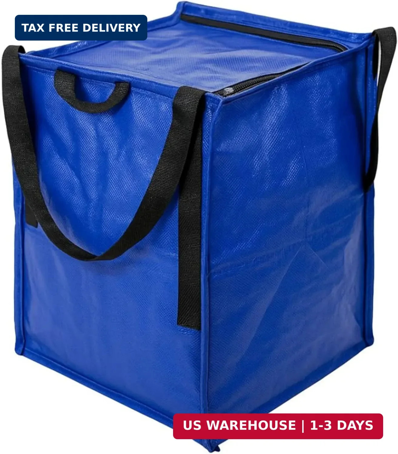 DURASACK Heavy Duty Storage Tote Bag with Zipper Top 22-Gallon Rugged Woven Poly