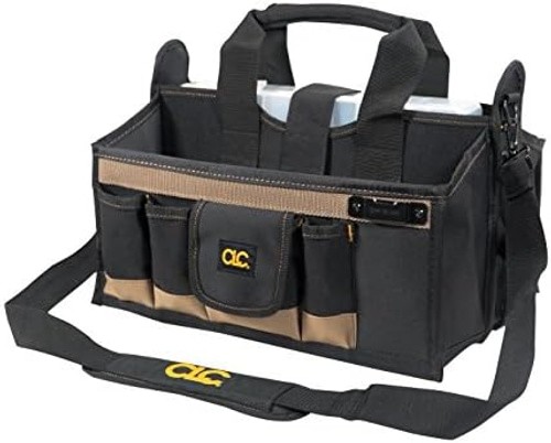 CLC Custom LeatherCraft 1529 16 In. Center Tray Tool Bag, 16 Pocket