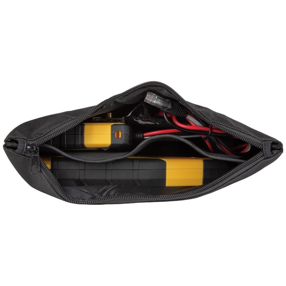 Klein Tools VDV770500 Nylon Zipper Pouch, Divided Black Tool Bag, Various Use…