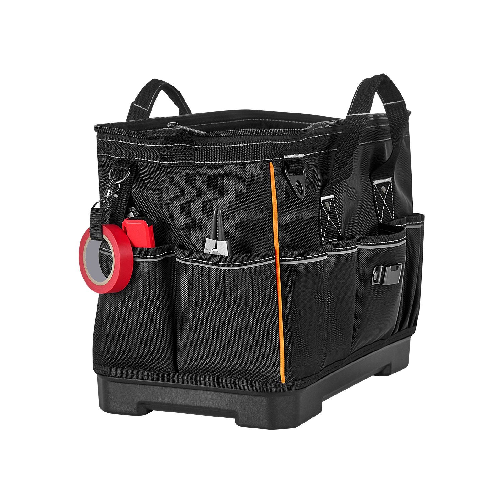 16.1in 33-Pocket Tool Bag 1680D Polyester, 40L, Steel Rivets