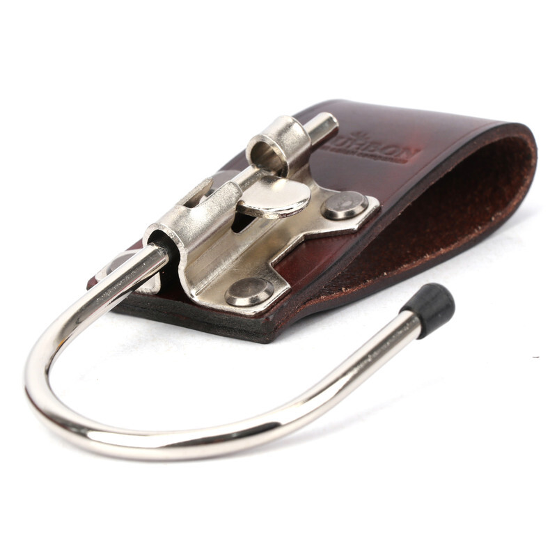 TOURBON Leather Tool Holster J Style Hook Power Drill Holder fit 3″ Width Belt