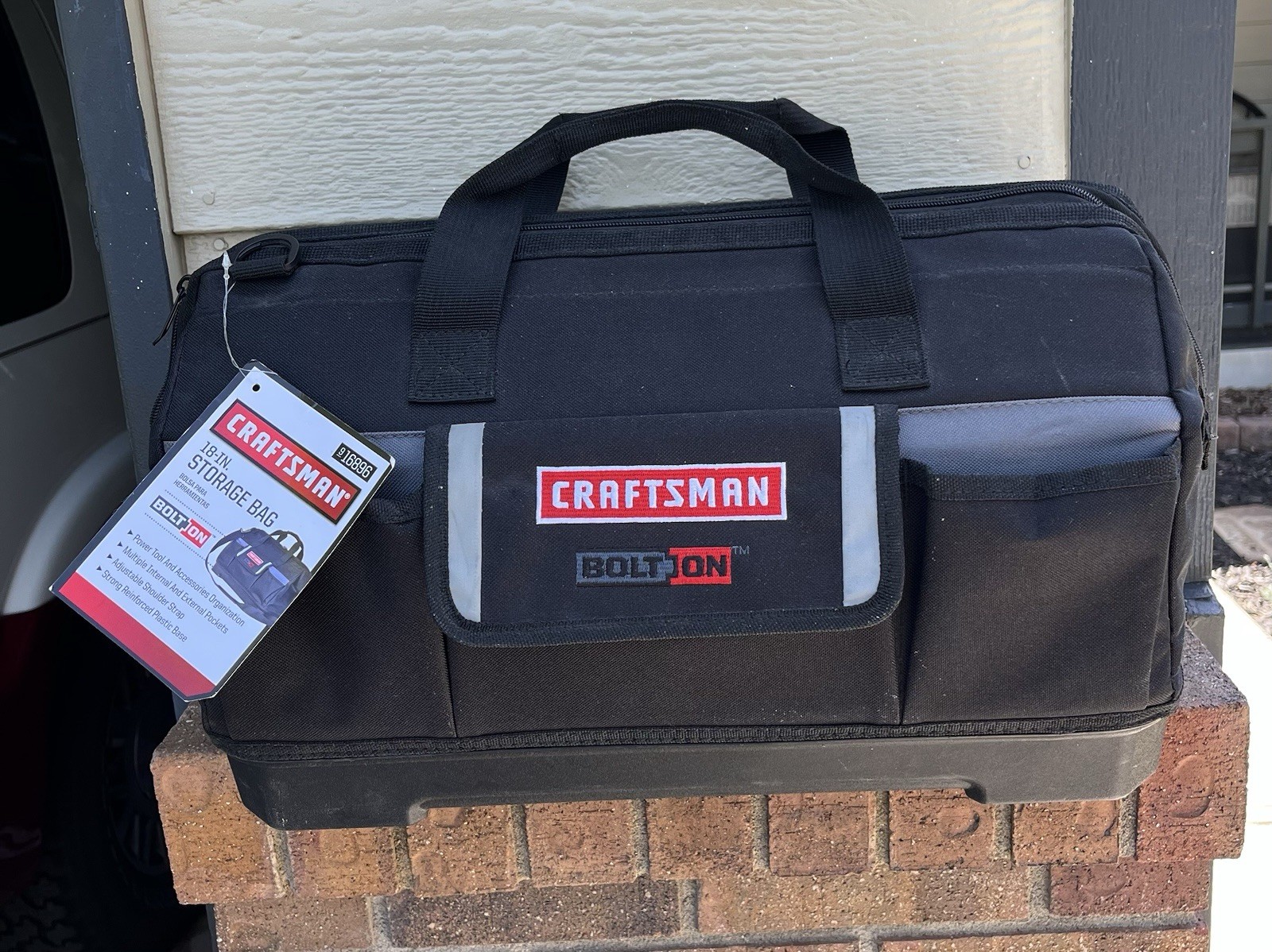CRAFTSMAN TOOL BAG BOLT ON Large Mouth Zippered Tool Bag 916896