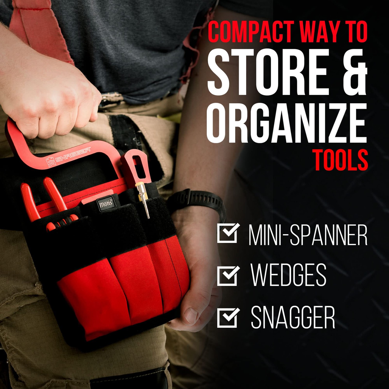 Fire Pocket Organizer Pouch with Webbing Carry Handle, Durable Tool Pouch Org…