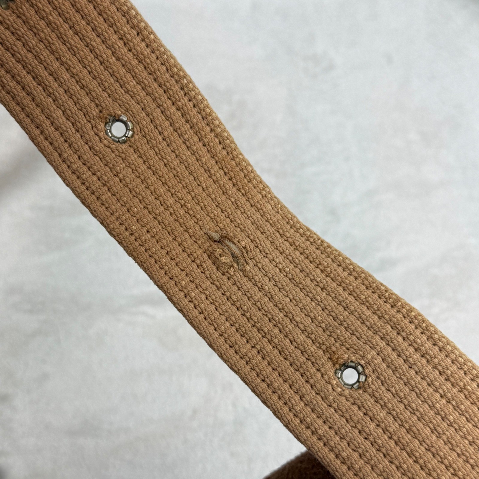 Vintage Sears No 45105 Leather Suede Tool Belt Canvas Strap Brown Work Apron