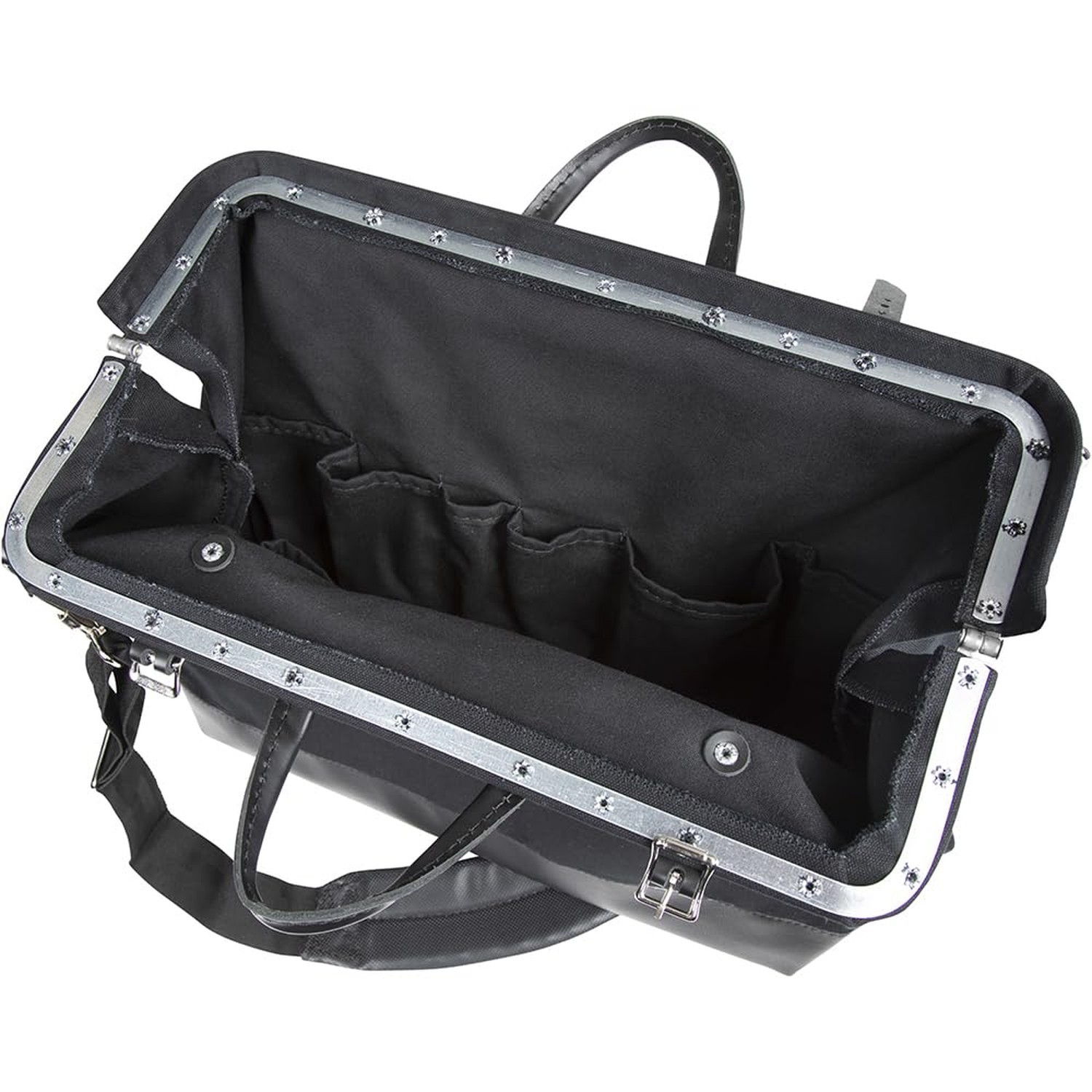 Klein Tools 510218SPBLK Tool Bag, Large 18-Inch Deluxe Canvas Tool Bag and Or…