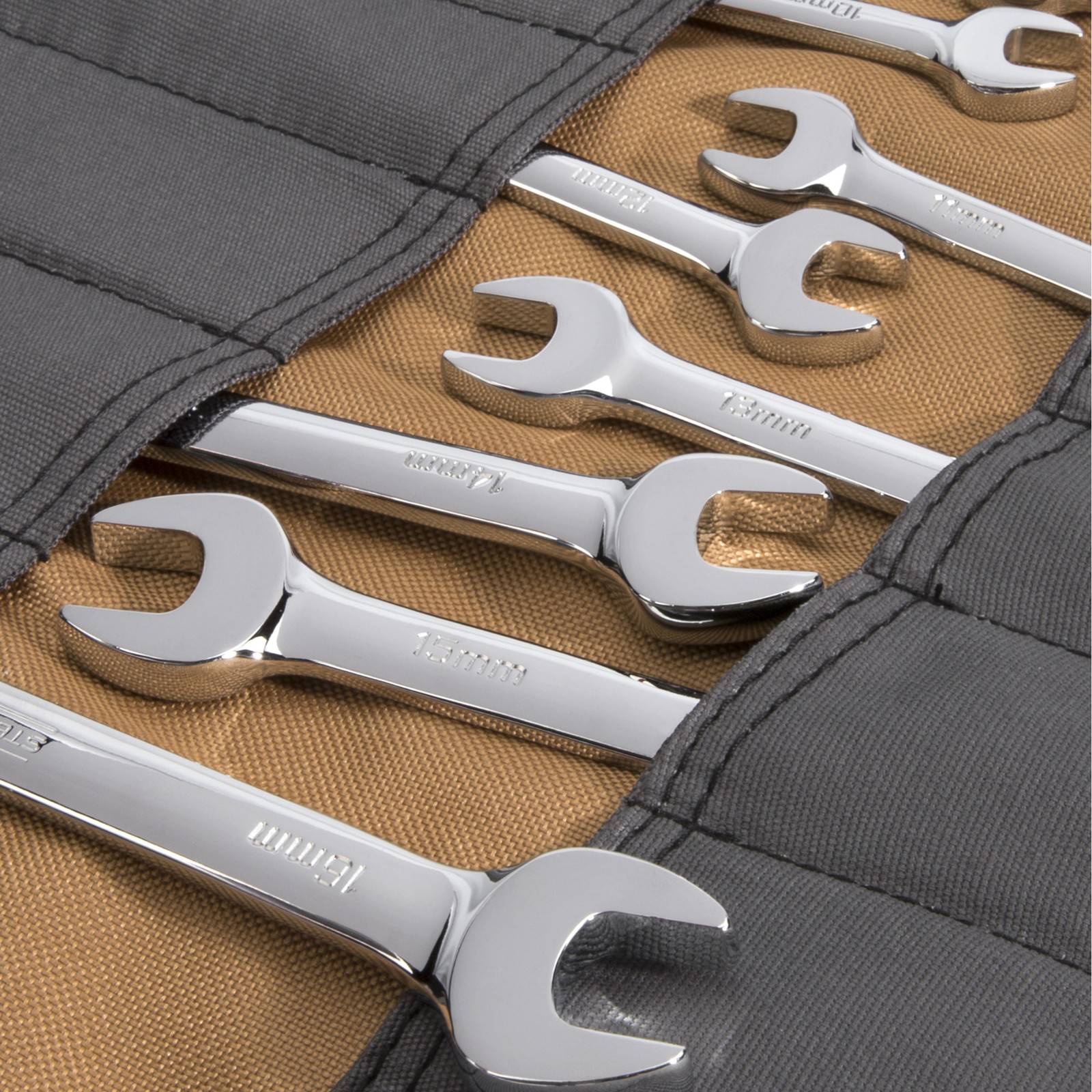 Wrench Roll Sleeve Hand Tool Bag Holder Large Gray Tan Dickies 57006