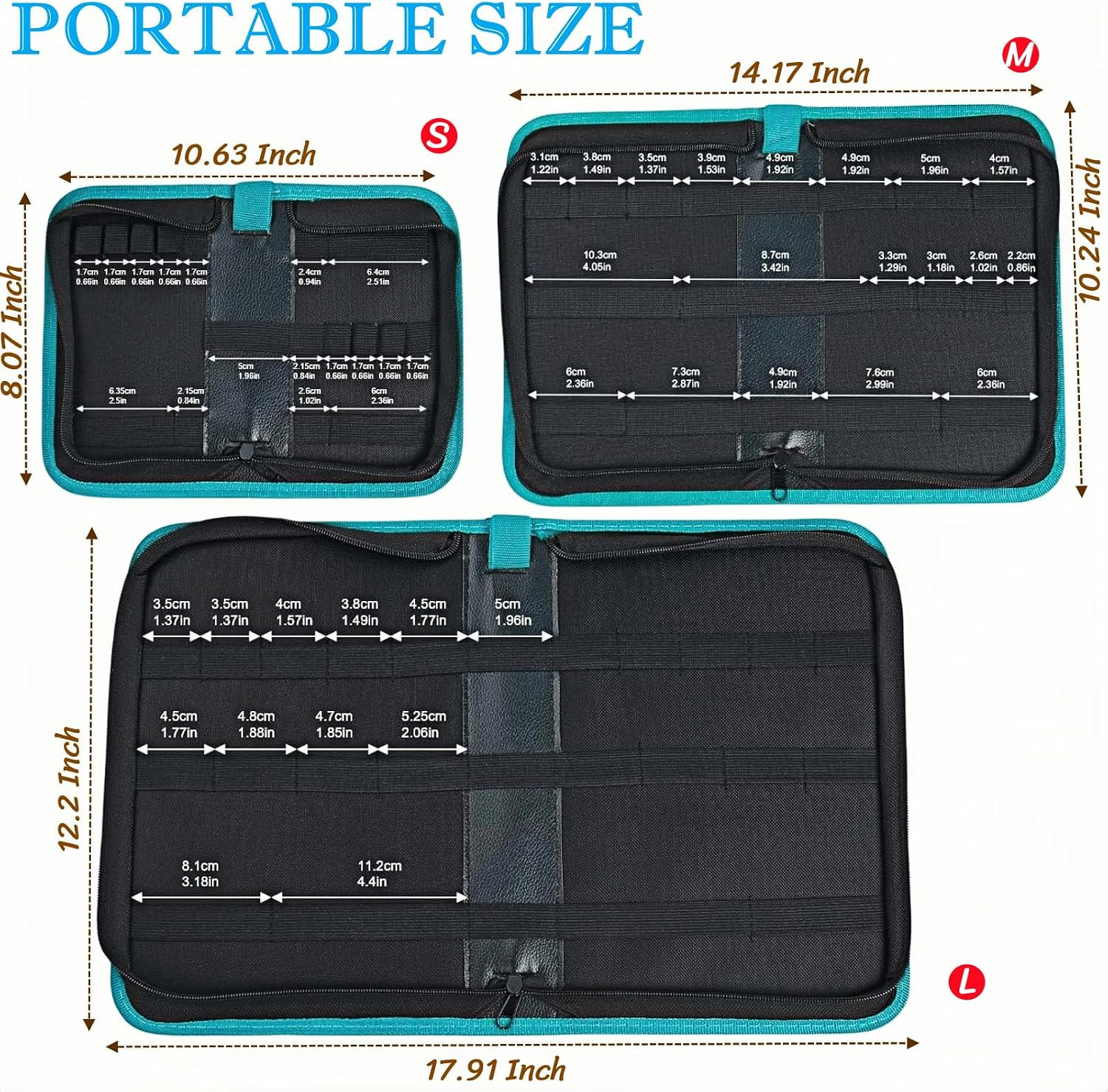 Tool Bag Organizer, Oxford Tool Case Hardboard Kit, Portable Small Tool Pouch wi