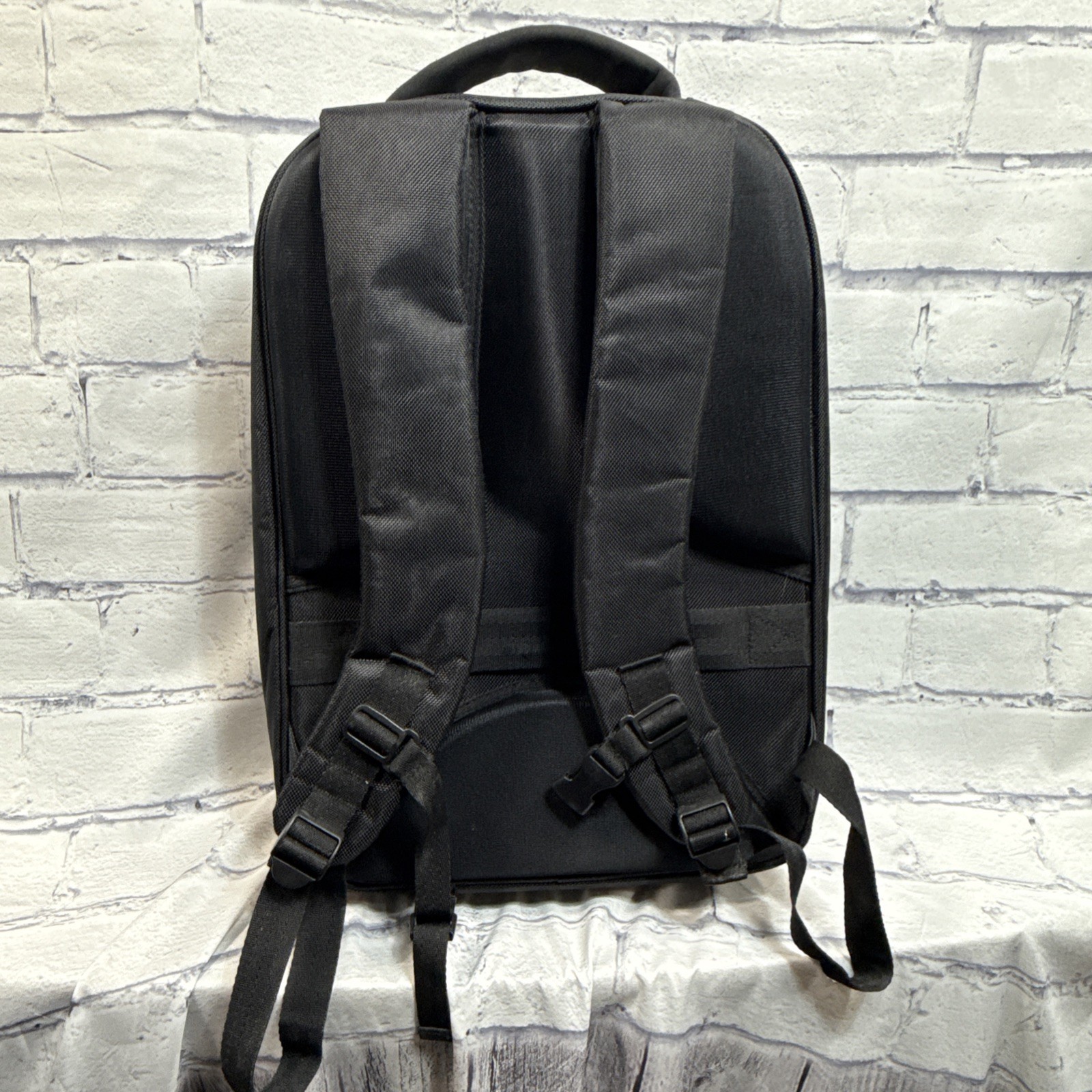 Snap-On Luggage Backpack Hard Cover Clam Shell Black Silver Carryon Laptop Bag