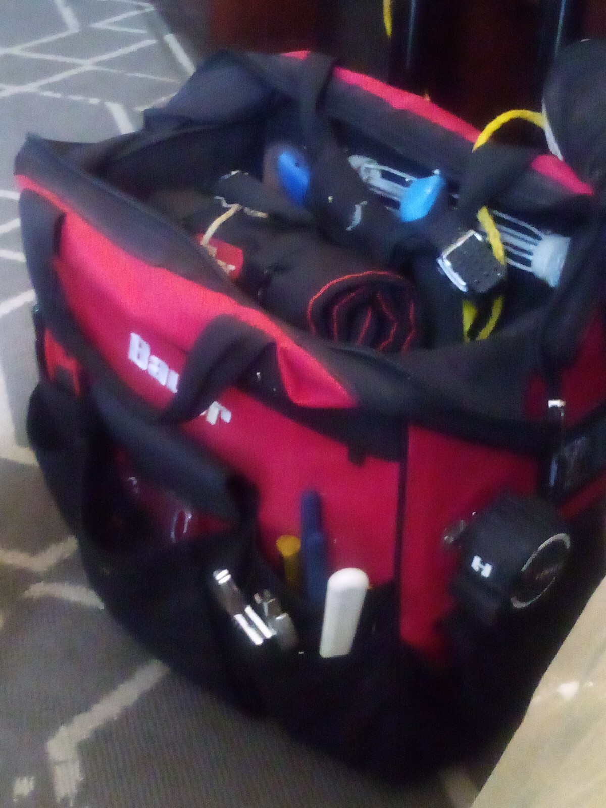 Rolling Tool Storage Bag 18 In.Telescoping Handle Wheels Pockets (USA SELLER)