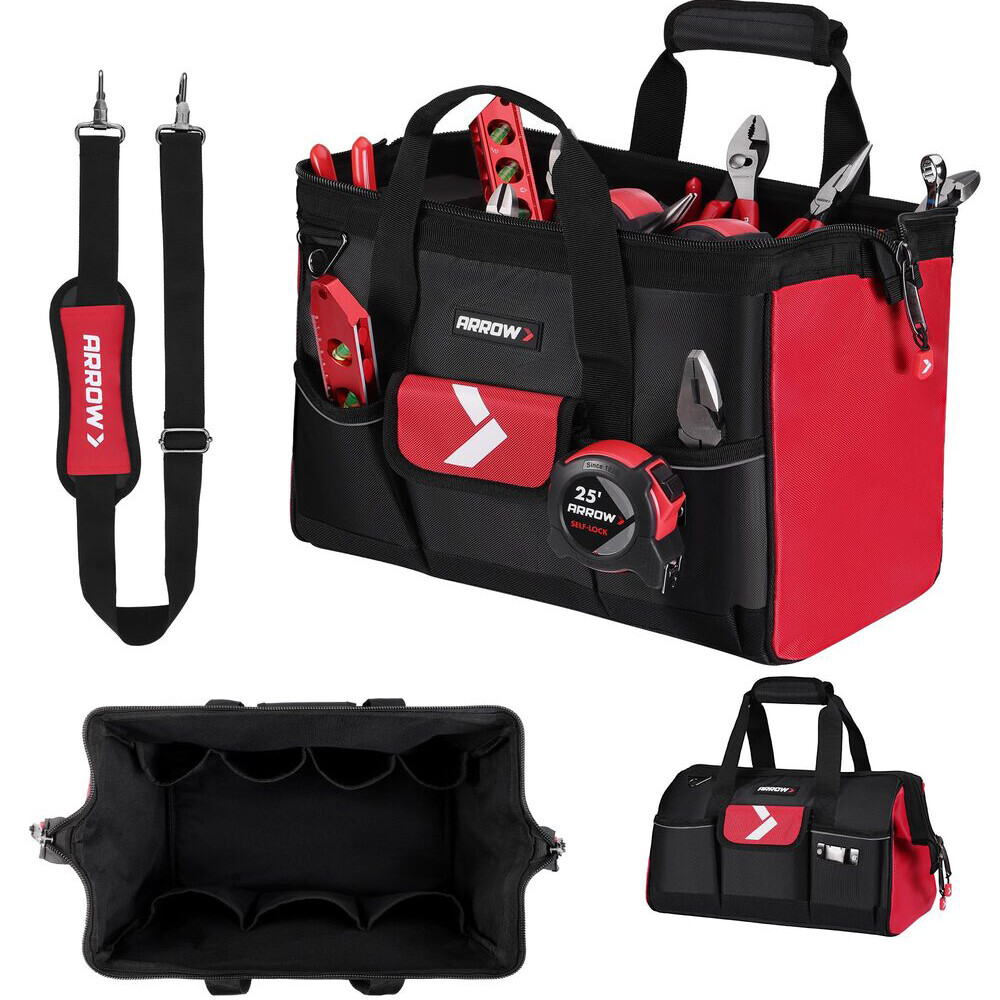 ARROW 16″ Tool Bag Organizer Large Capacity with 13 Pockets for Men Heavy Duty