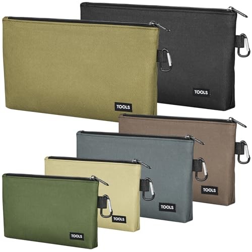 COIDEA 6 Pack Zipper Pouch Tool Bag Storage Organizer