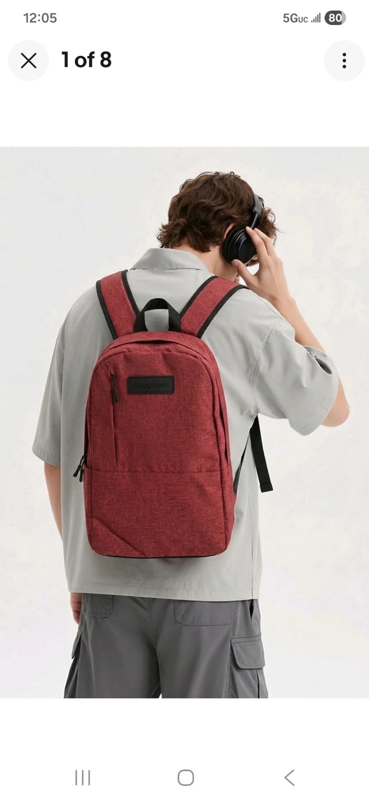 Snap On Tools Backpack RED W/black Logo Inner & Outer Pockets Rugged Design NEW