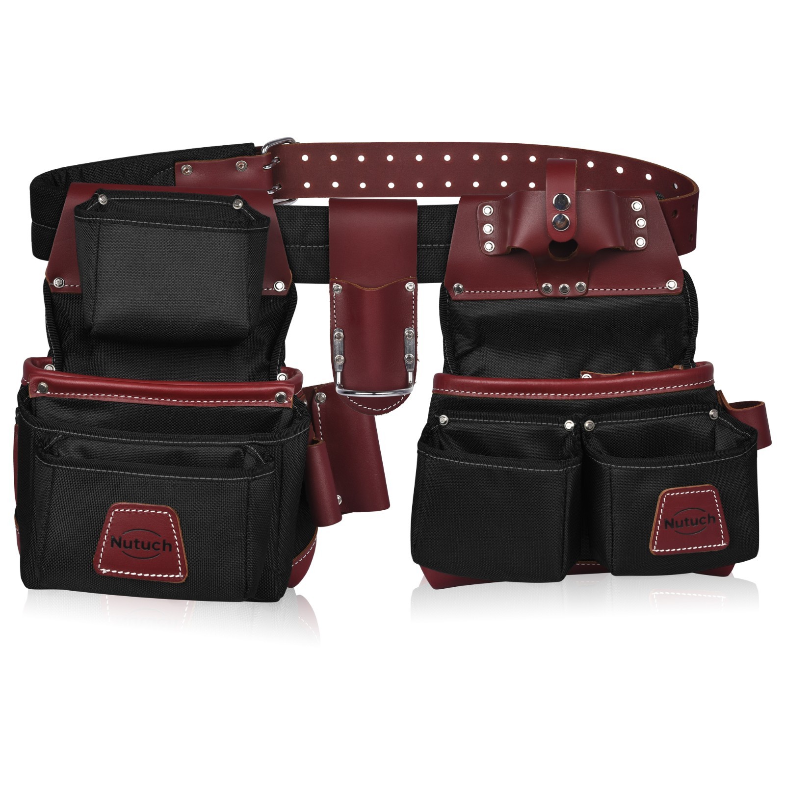 NUTUCH Nylon and Leather Tool Belt with Suspender | Electrician Tool Belts