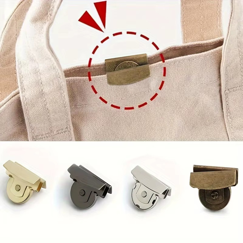 8-Piece Bag Snap Accessories Magnetic Buckle, Bag Snap Hidden Button Seam-Free B