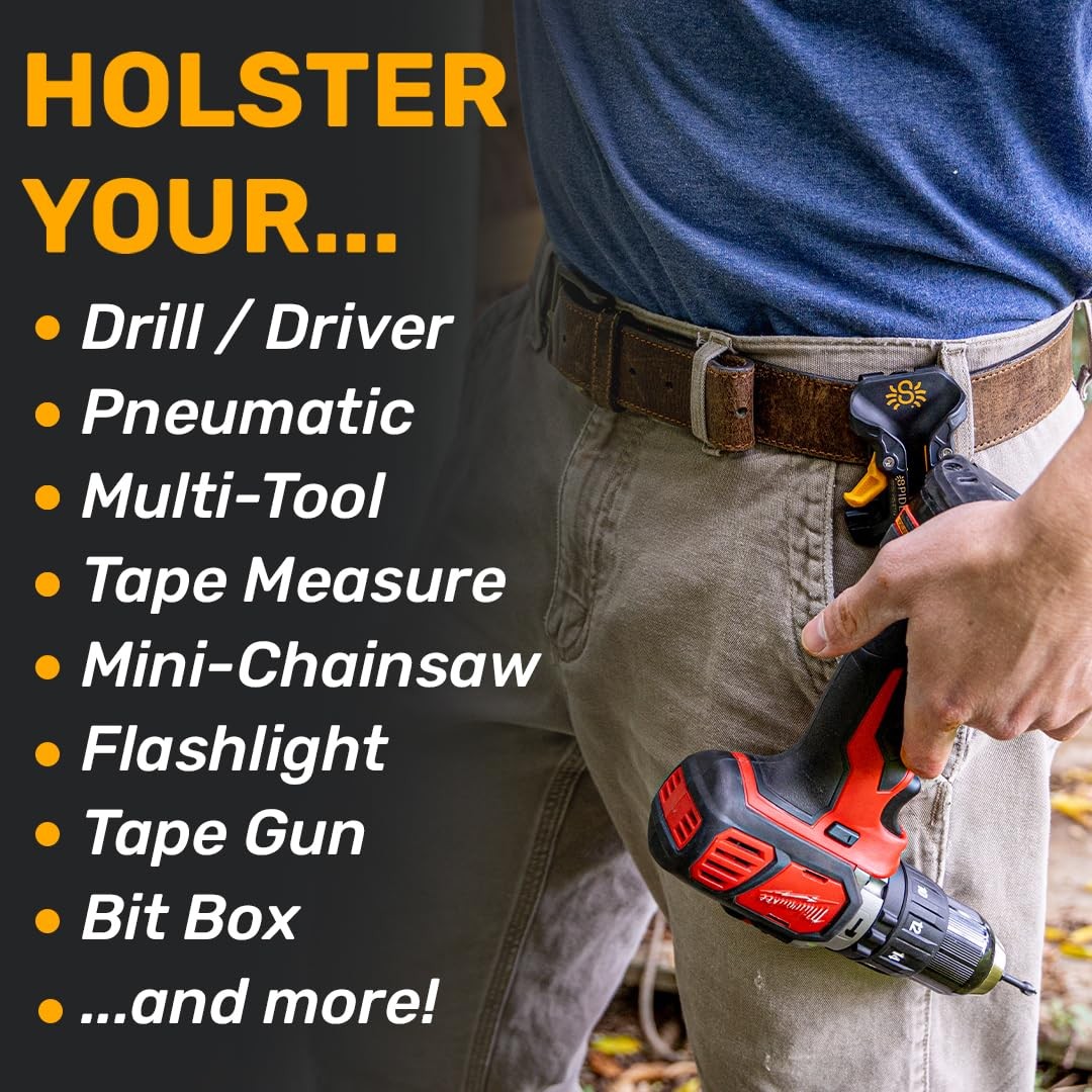 Tool Holster Self Locking, Quick Draw, Universal Tool Holder Clips onto Any…