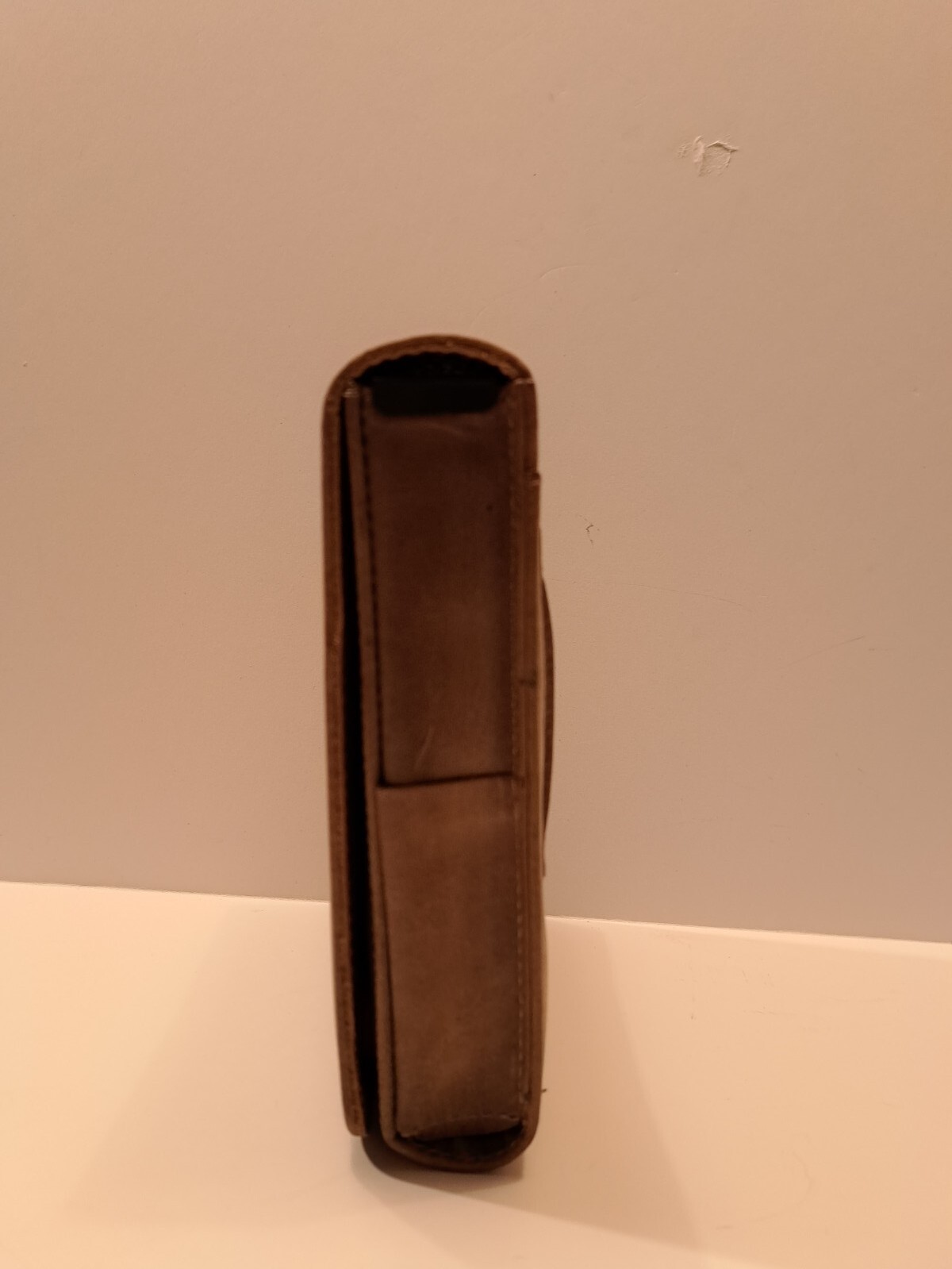 SP / Tan Leather belt pouch / With embossed Eagle / 6 1/2″ x 5″