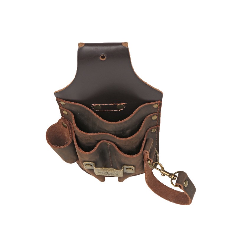Tourbon Tool Pouch Leather Heavy Duty Adjustable Belt For Electricians Craftsmen