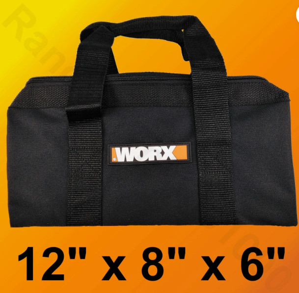 WORX Zippered Multi purpose Tool Tote Bag Holder for tools 12″L x 8″H x 6″W