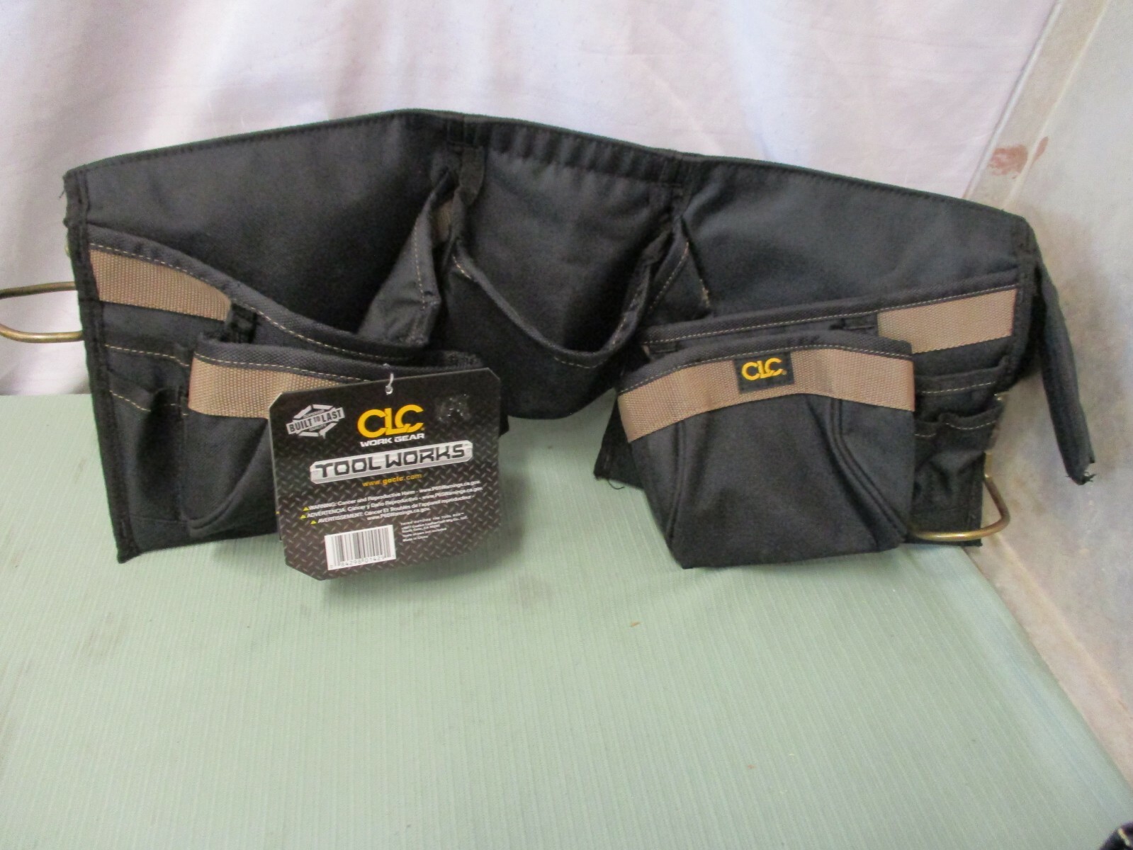 CLC Carpenter’s 12 Pocket Work Apron Toolworks Tool belt Black Tan Fix Build