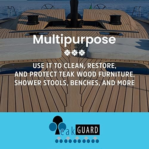 Teakguard Teak Pre-Finish Wood For Outdoor Teak Surfaces Deep-Cleaning Marine