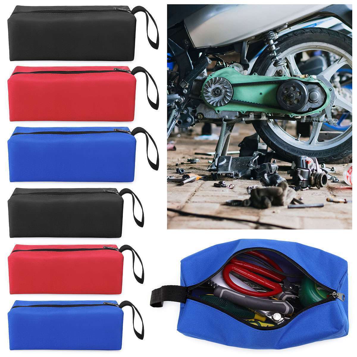Oxford Tool Pouch Bags Zipper Small Multipurpose Organizer Pouch Heavy Duty NEW