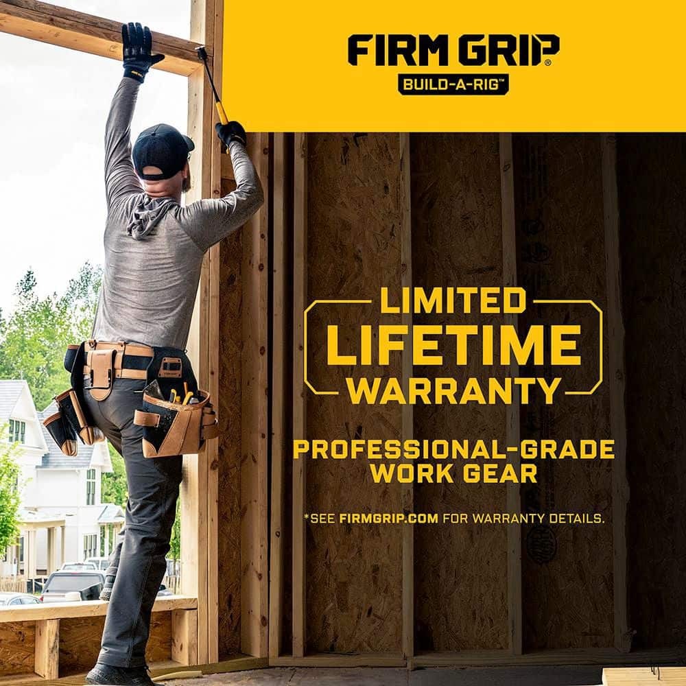 FIRM GRIP Build-A-Rig Hybrid Leather/Nylon Carpenter Tool Pouch