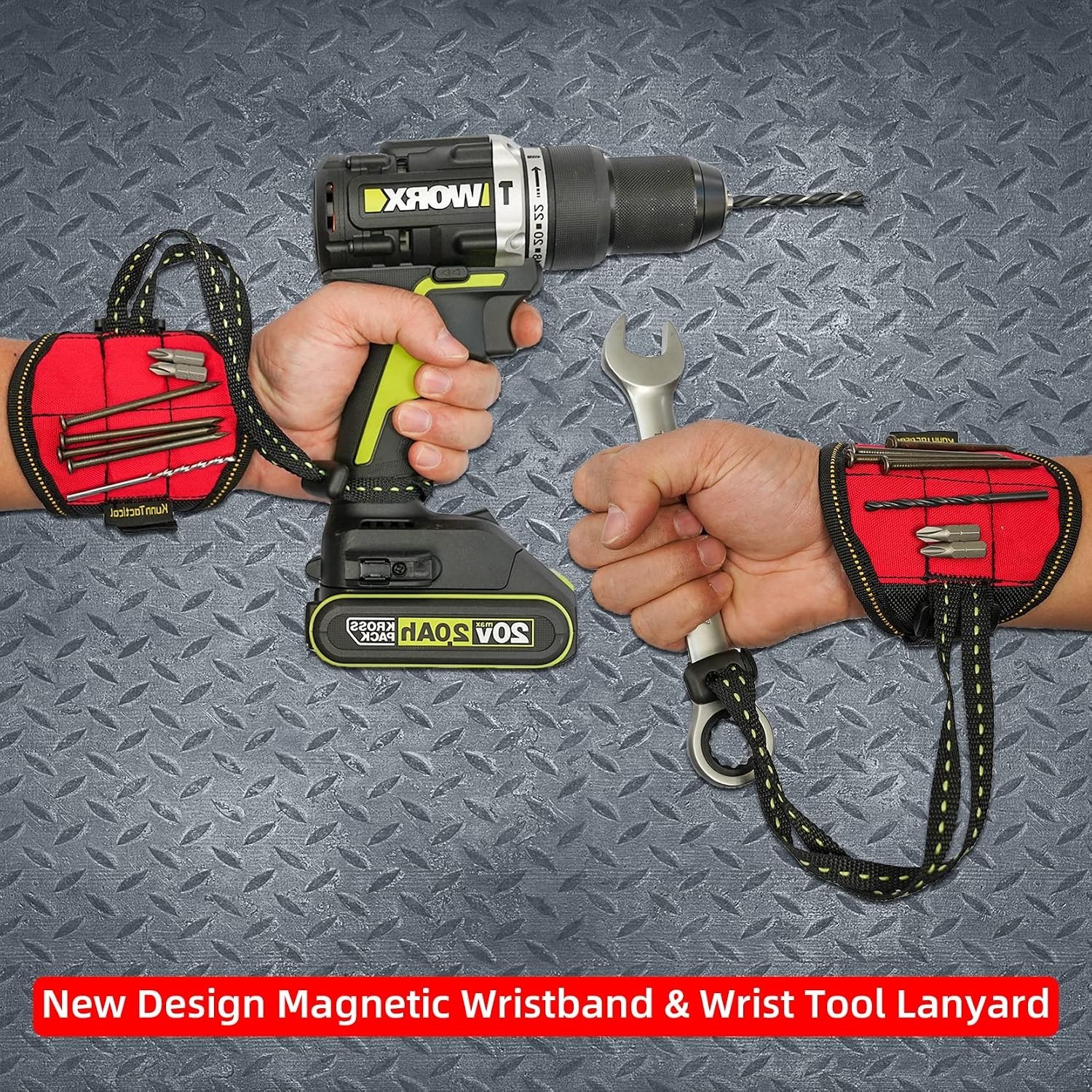 Heavy-Duty Tool Belt Suspenders with Magnetic Wrist Support for Professionals