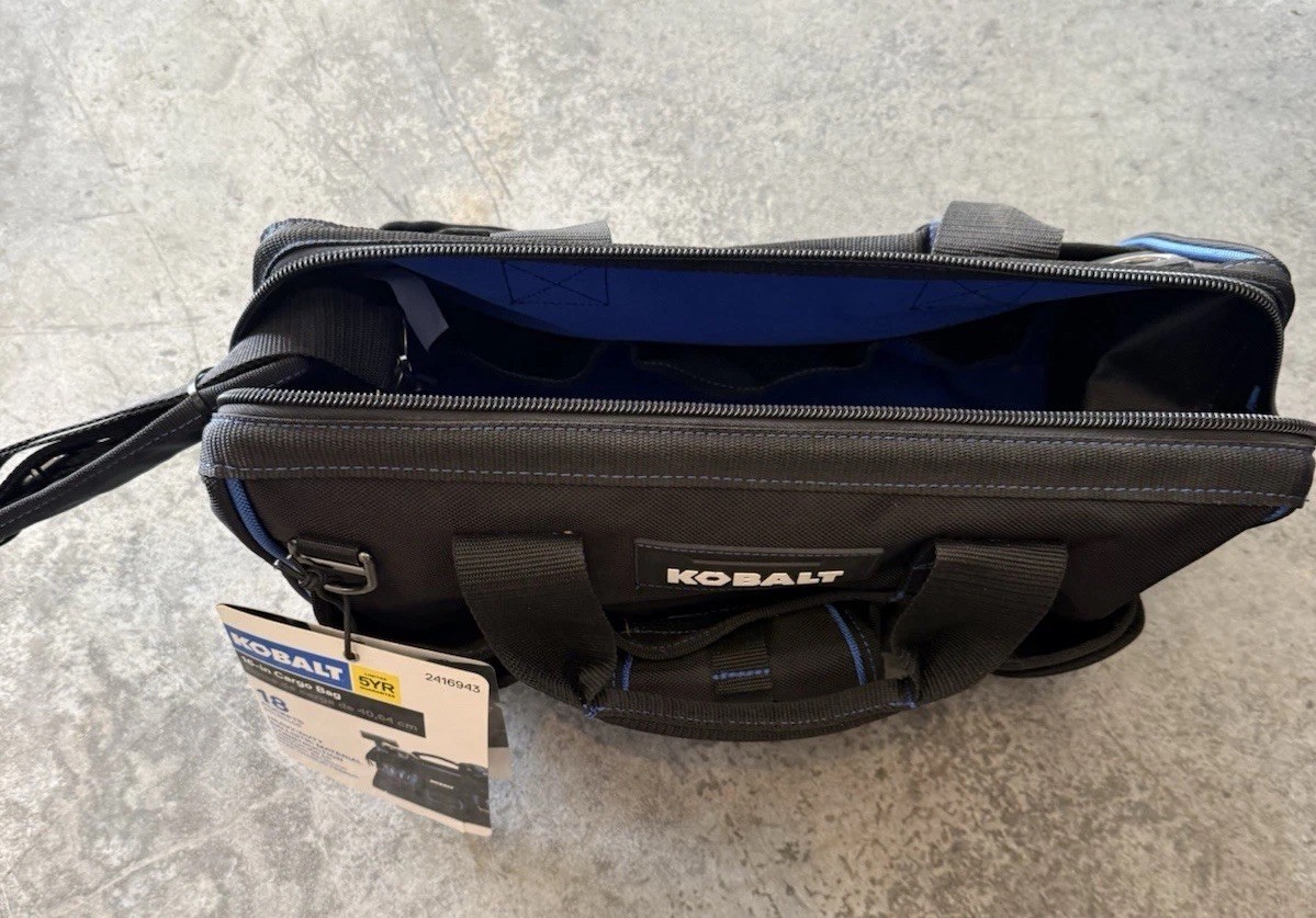KOBALT 18″ Blue Black Polyester Zippered Cargo Bag 18 Pockets