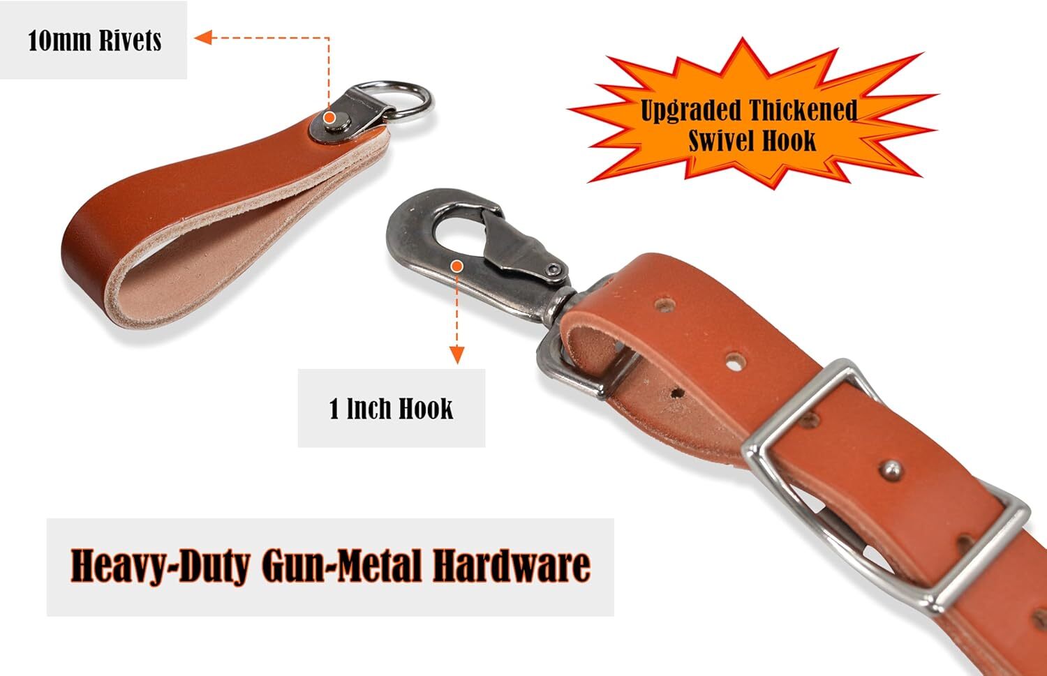 WELKINLAND Leather tool belt sling for carpenter’s tool belt