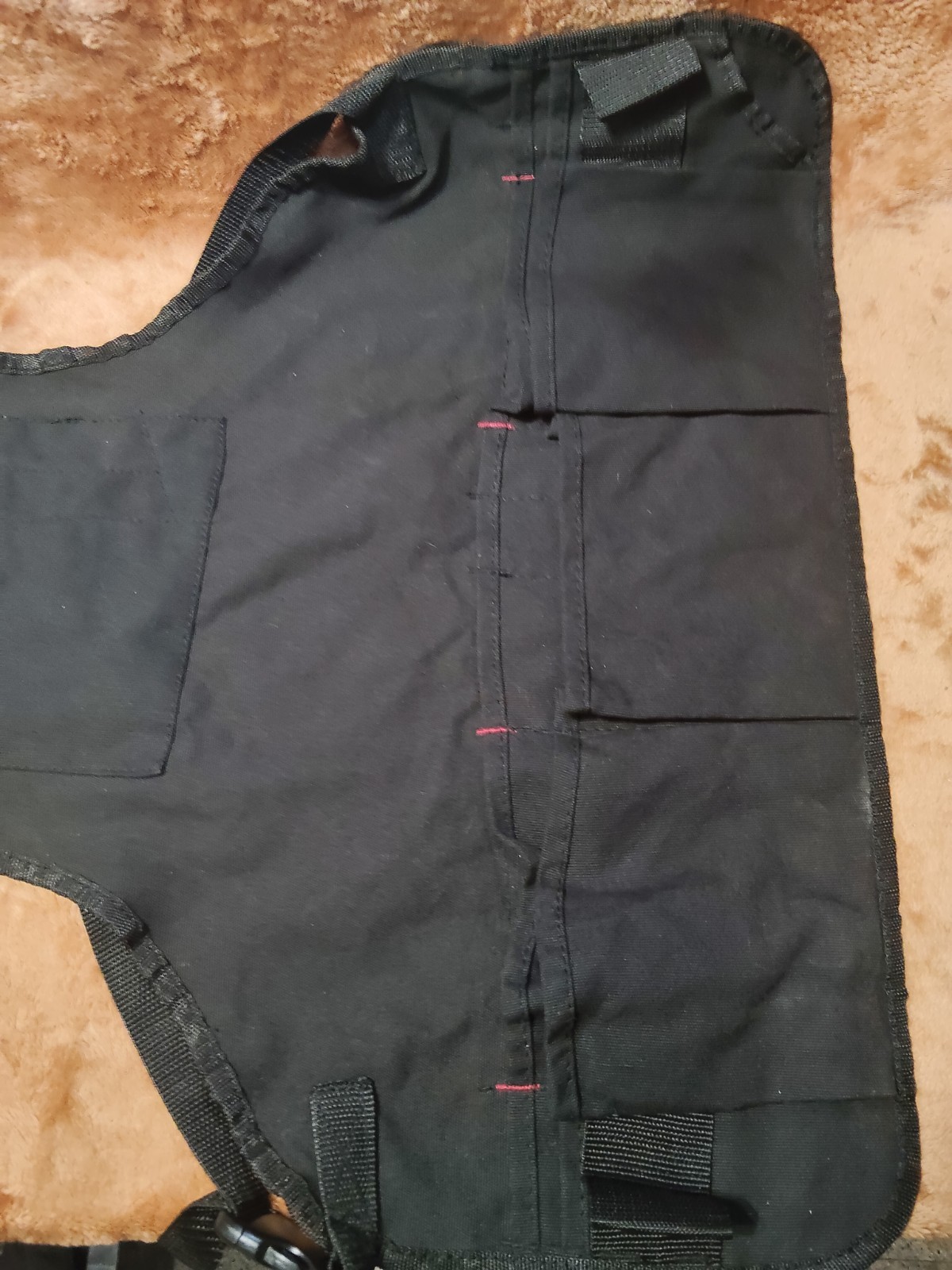 Husky Tools 23 Inch 16 Pocket Black Canvas Bib Tool Apron Workshop Equipment