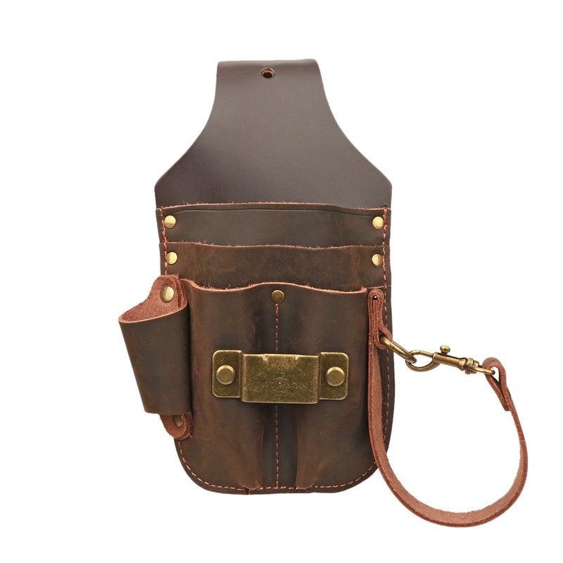 Tourbon Tool Pouch Leather Heavy Duty Adjustable Belt For Electricians Craftsmen