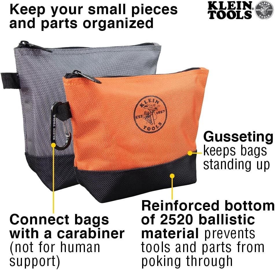 Professional 2-Pack Utility Bags: 1680D Ballistic Fabric – Tool Organization