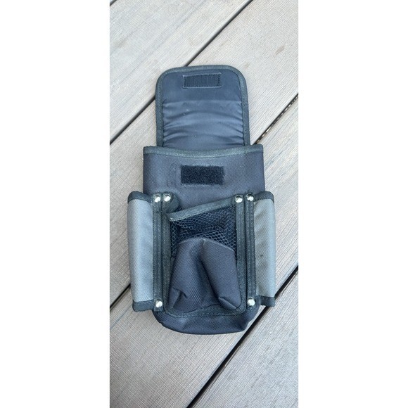 Stanley Tool Pouch Black Grey Nylon Multi Pocket Belt Attachment Organizer