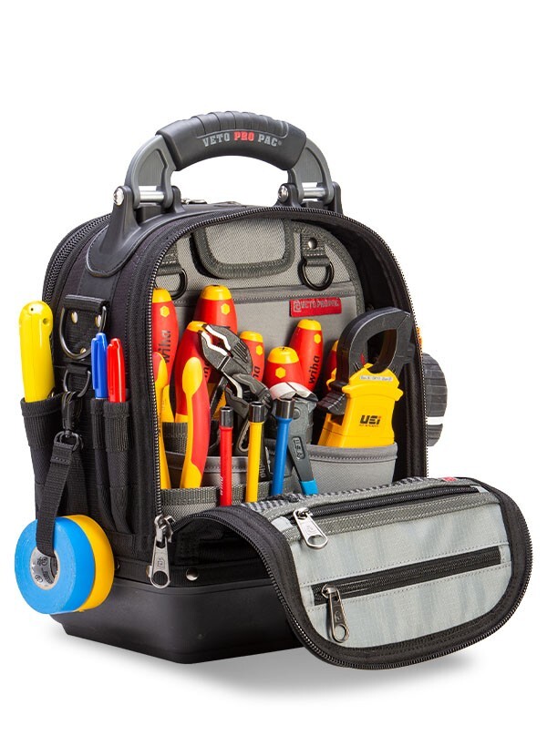 Veto Pro Pac Tech MCT Blackout-Buildout Tool Bag with Laptop Panel & Meter Panel