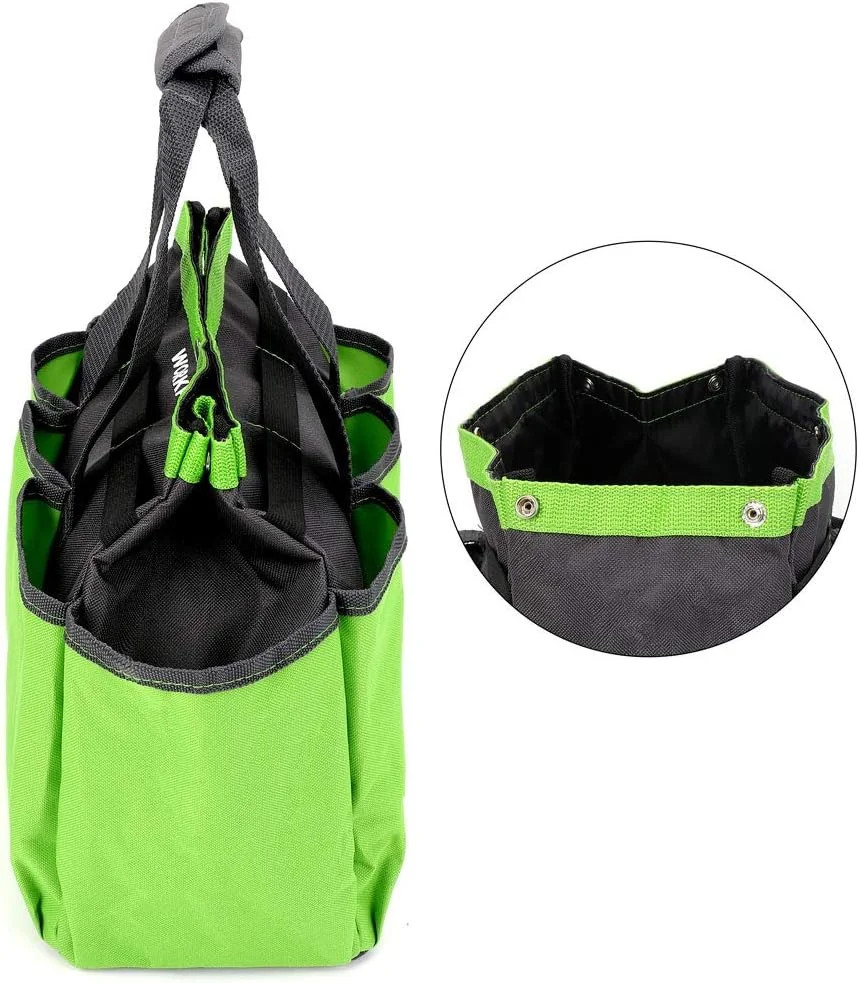 WORKPRO Garden Tool Bag, 8 Pockets Gardening Bag | Heavy Duty Oxford Garden Tote