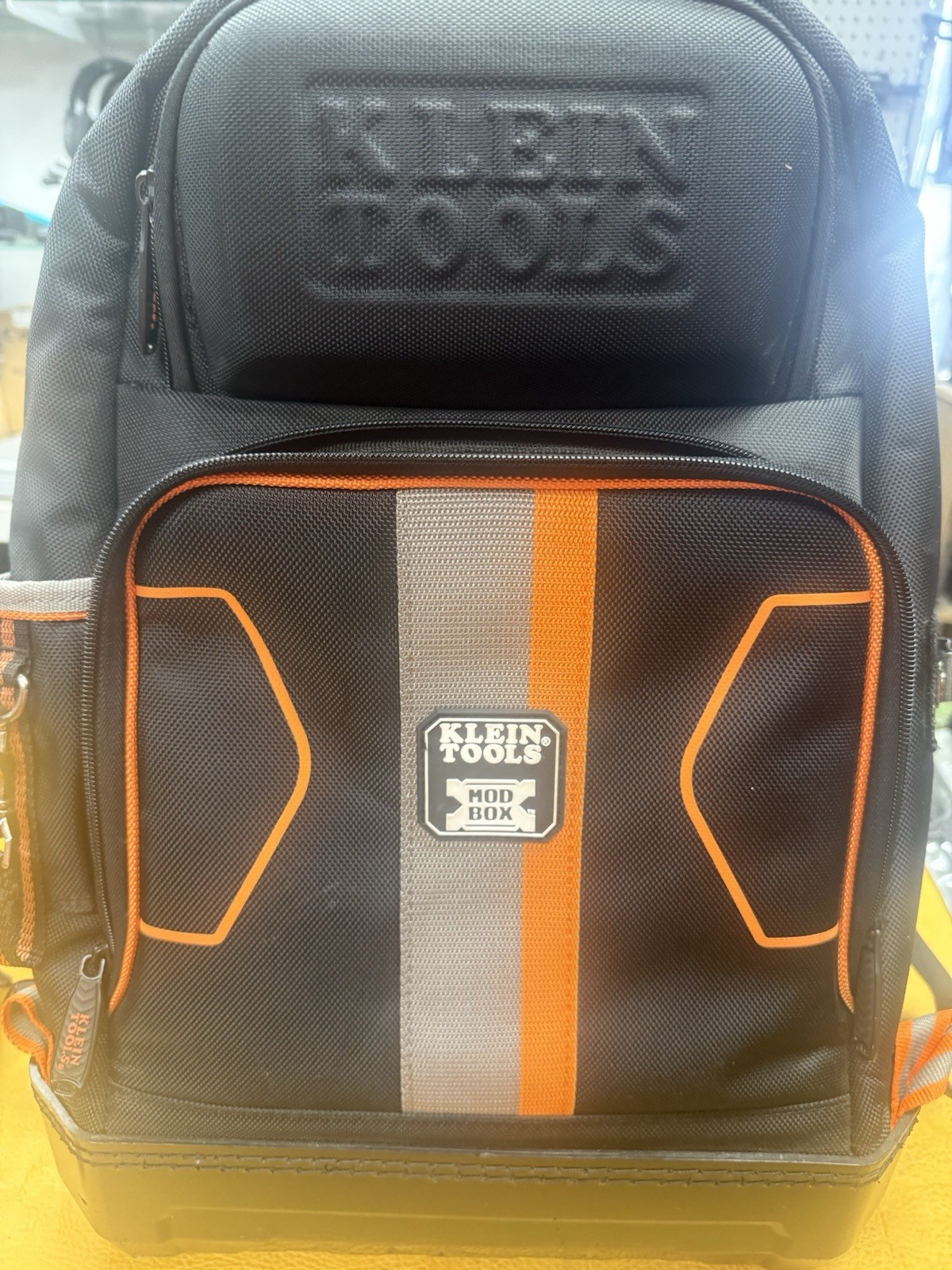 KLEIN Tools Tradesman Pro Tool Bag Backpack Multi-Pocket Black & Orange 55647