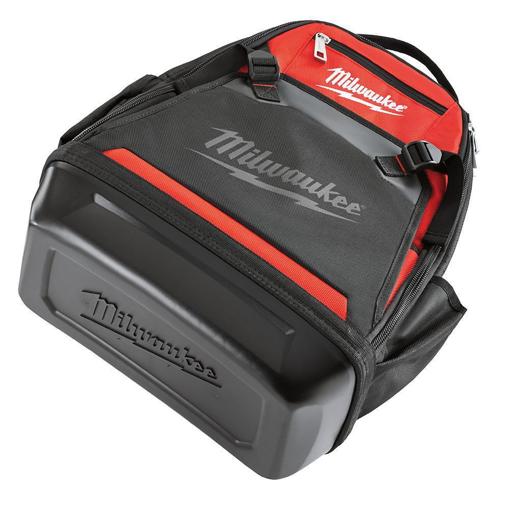 milwaukee jobsite backpack tool storage bag heavy duty construction book bag