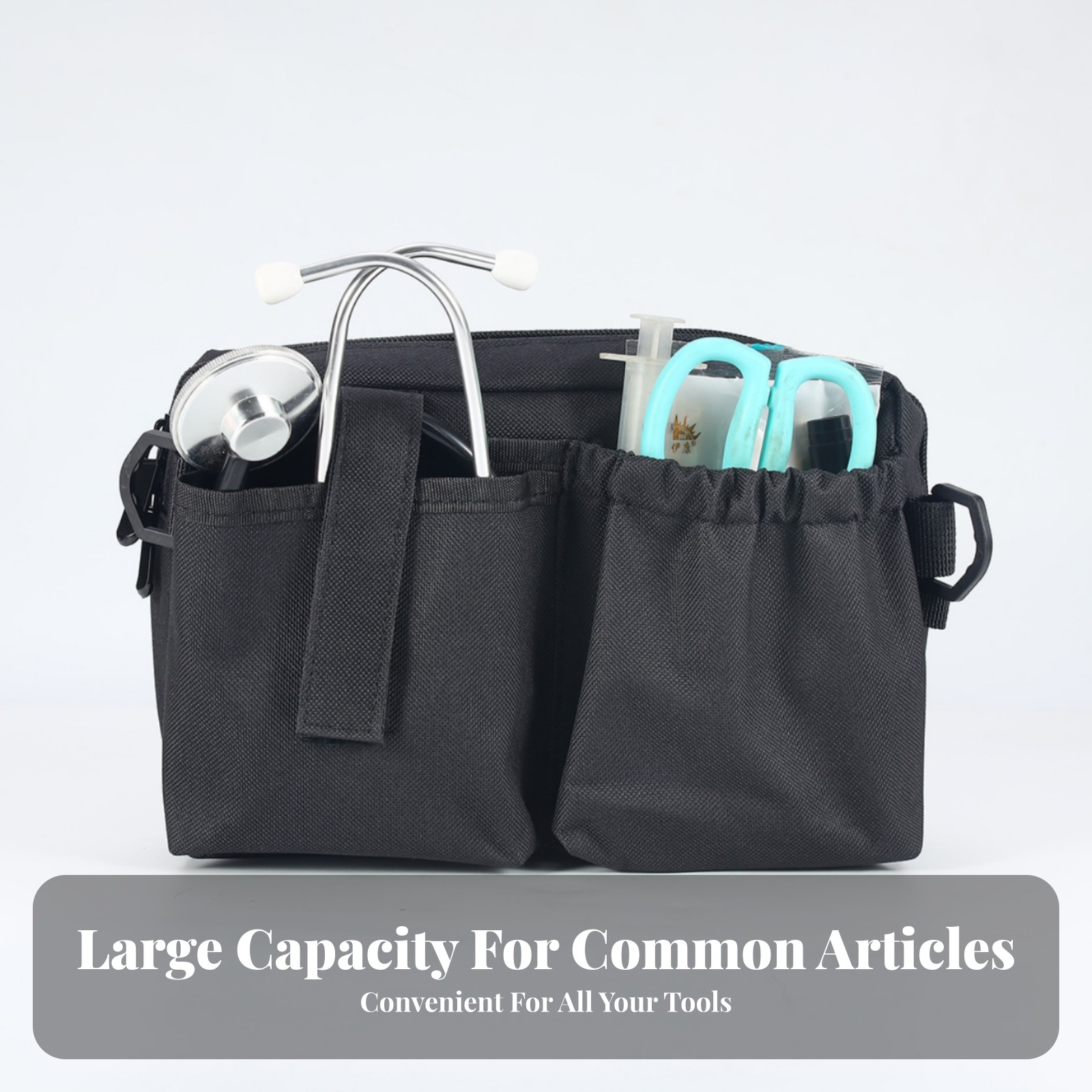 Zippered Tool Waist Bag Compact Adjustable Strap Waist Tool Bag
