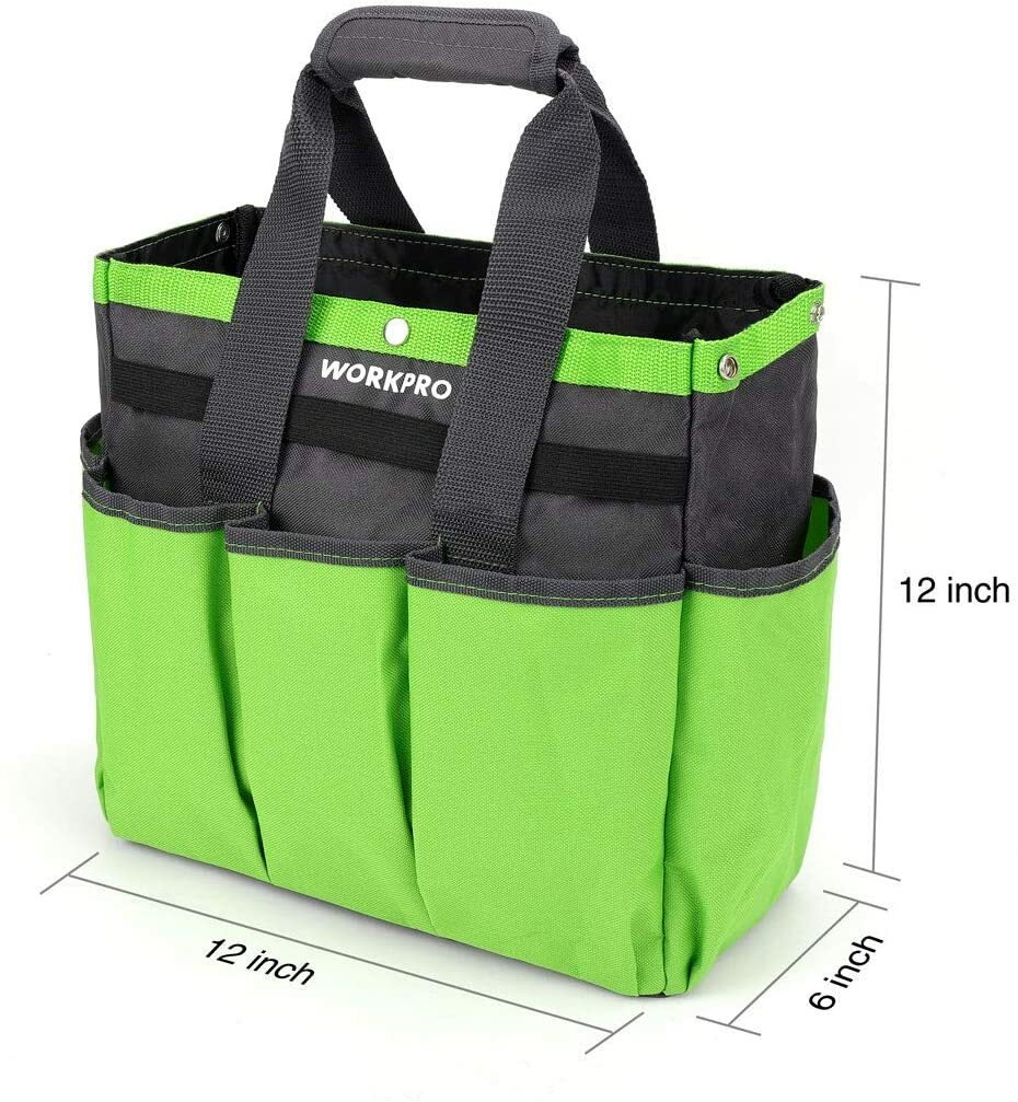 WORKPRO Garden Tool Bag Garden Tote Storage Bag With 8 Pockets Home Organizer